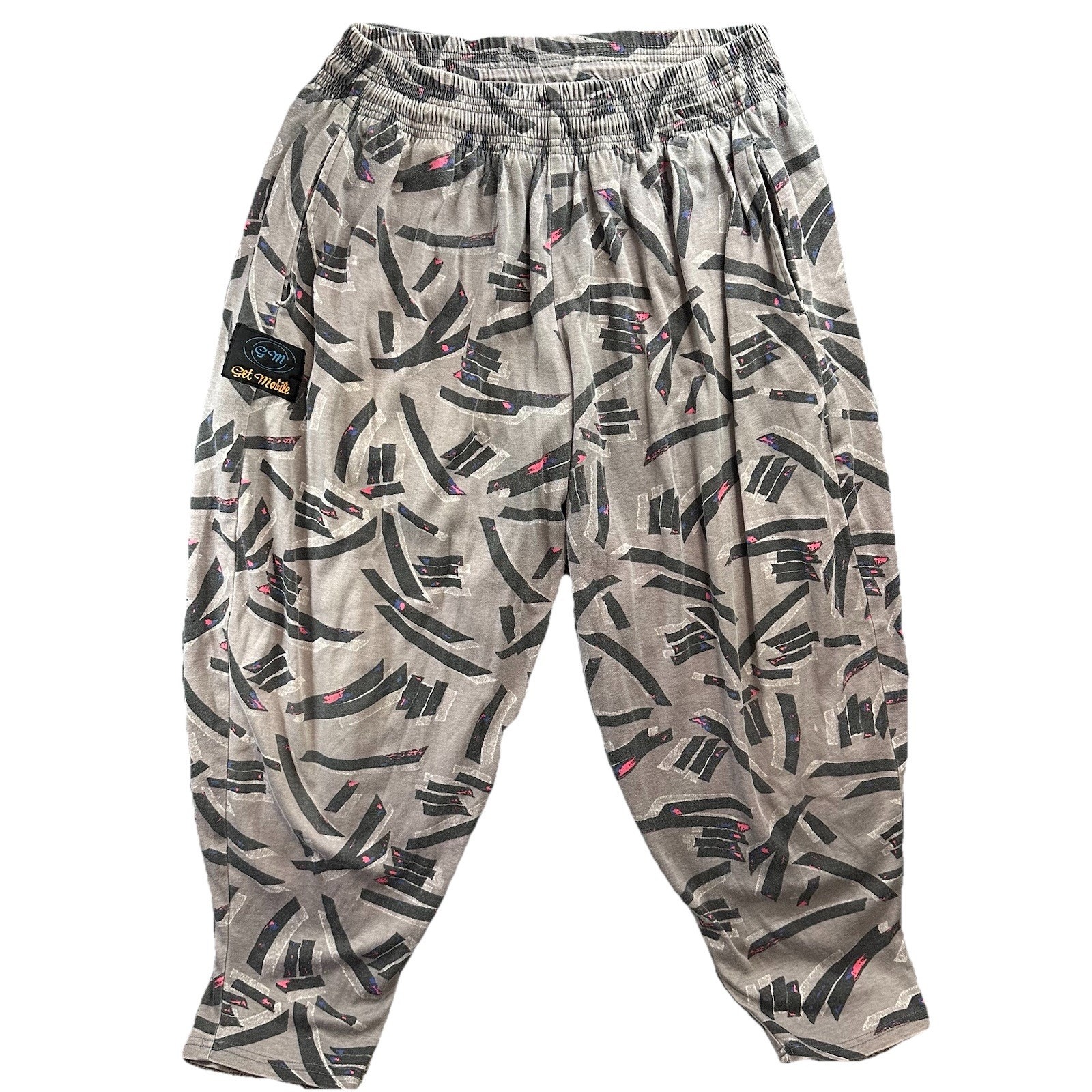 Get Mobile Vtg Lounge Sweatpants  Joggers Size Lg Usa Made  Block Aop  Rare